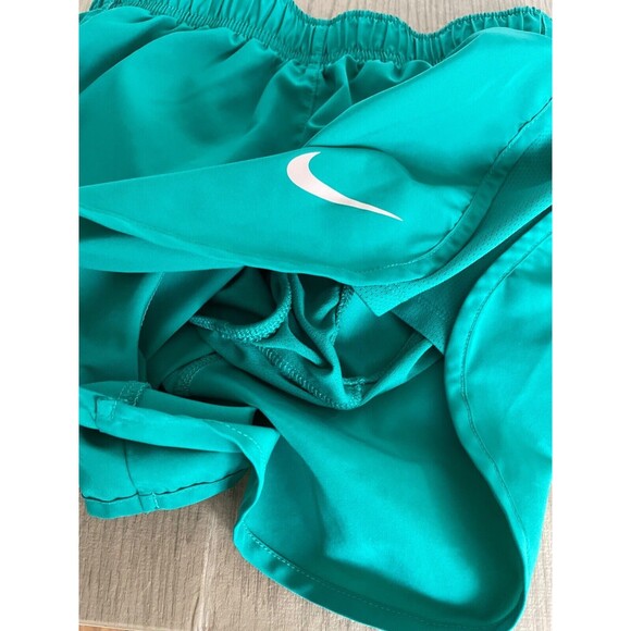 2 Pair of Nike Dry-Fit Tempo Shorts Size Small Black & Green w/ Script Logo - Picture 6 of 13